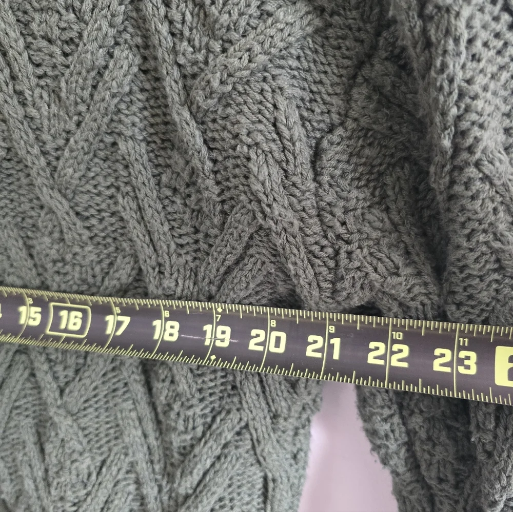 Free People | Montana Cable Knit Cardigan Green M